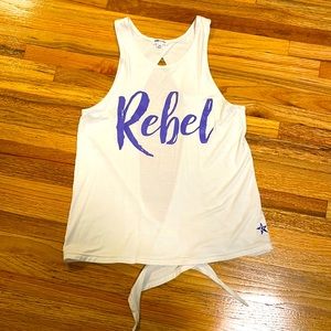 Rebel Athletic twist and tie tank